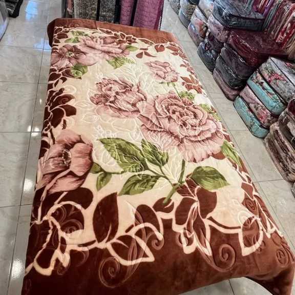 تصویر 1 از پتو یک نفره زنبق گلدار لاله مهرگان + قیمت عالی