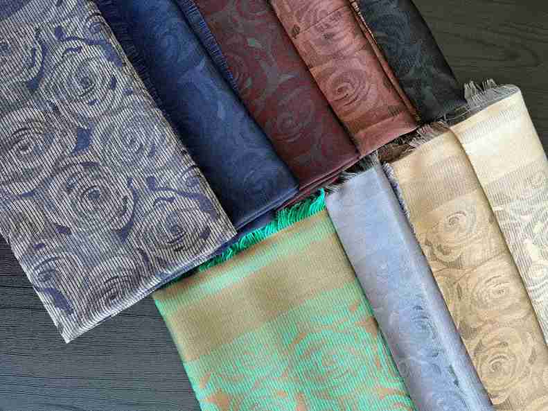 خرید و قیمت روسری نخ ابریشم ژاکارد + فروش عمده