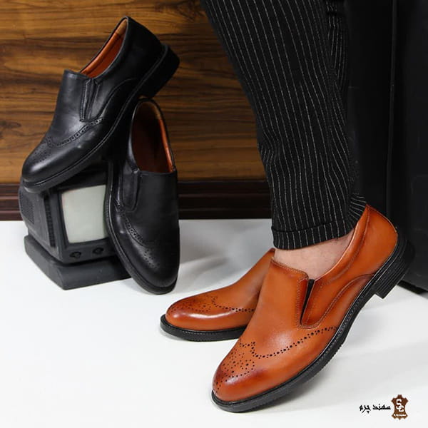 خرید و قیمت کفش چرم مردانه مجلسی + فروش صادراتی