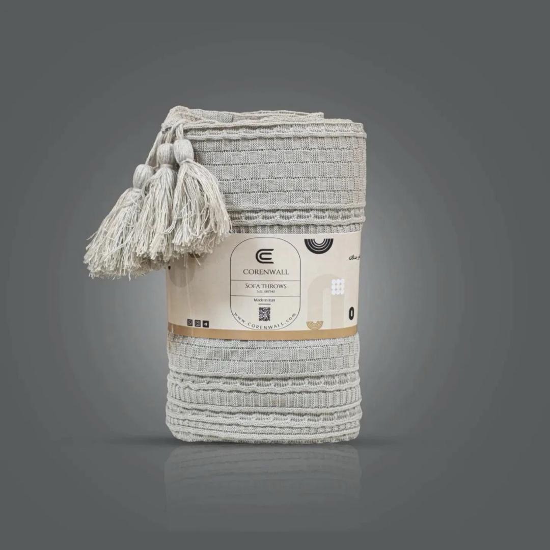 تصویر 1 از قیمت فروش پتو شال مبل هیلدا بافت نرم + خرید مستقیم