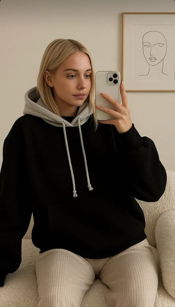 خرید و قیمت عمده هودی کلاه دار داخل کرکی + کیفیت عالی