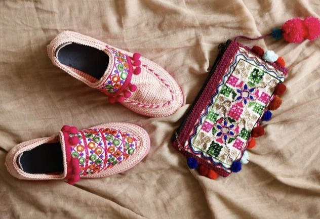 قیمت خرید گیوه طرح دار رنگی زنانه عمده به صرفه و ارزان