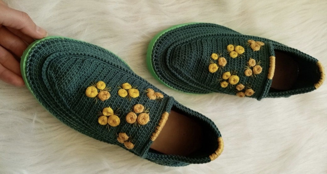 خرید و قیمت گیوه طرح دار رنگ سبز + فروش عمده