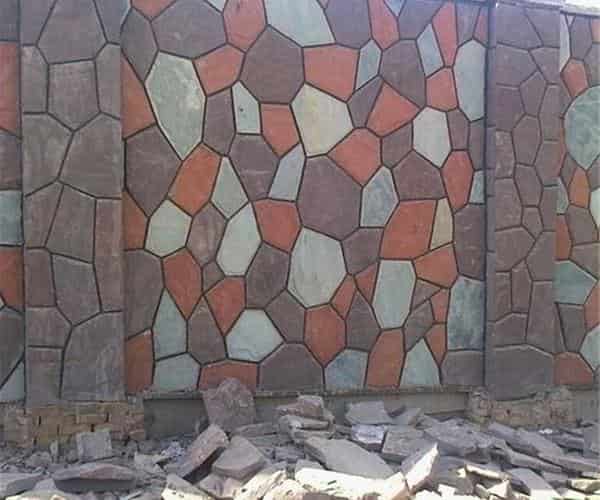 خرید و قیمت سنگ لاشه ورقه ای رنگی با کیفیت ارزان + فروش عمده