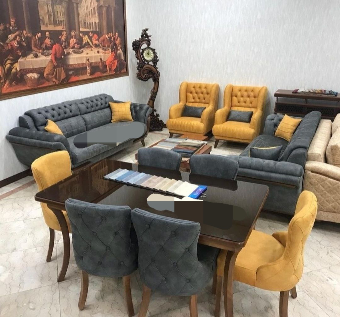 قیمت و خرید مبل راحتی طوسی زرد + فروش صادراتی