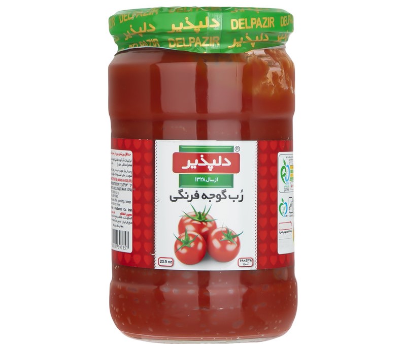 خرید رب گوجه فرنگی دلپذیر 800 گرمی + قیمت فروش استثنایی