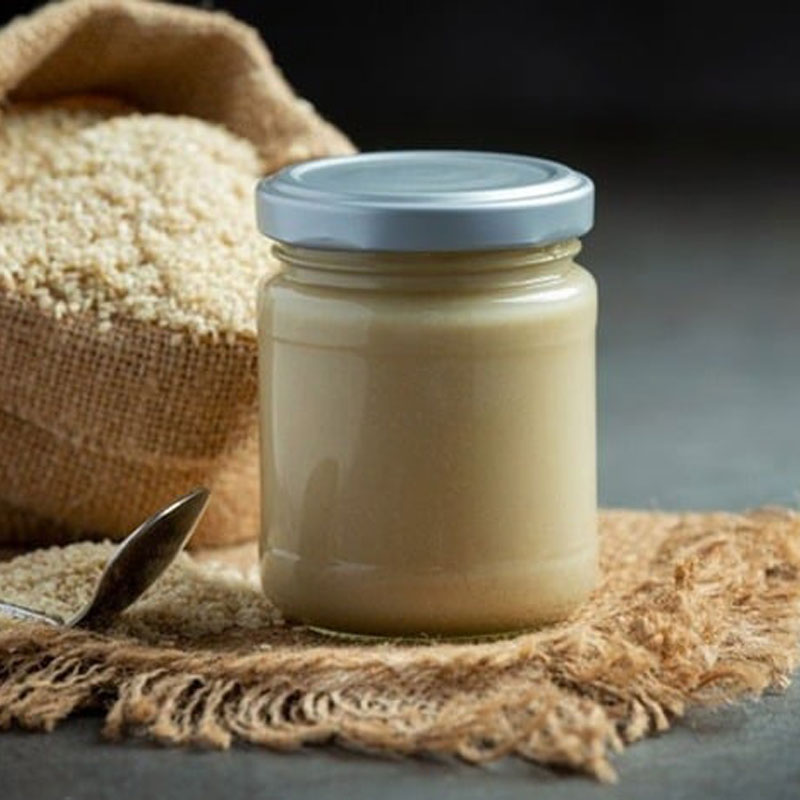 خرید کرم ارده ی ساده ۲۰۰ گرم شیشه ای + با قیمت همکاری