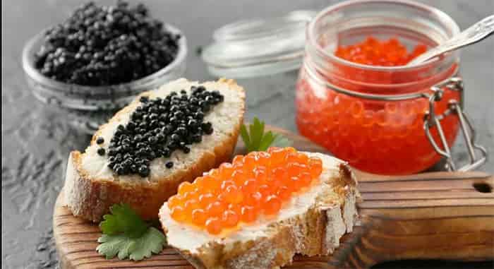 تصویر 3 از خاویار طلایی بلوگا درخشان با طعم کره ای طبیعی