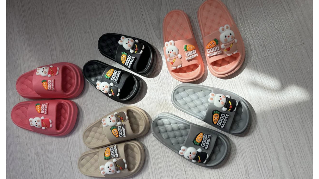 خرید و قیمت دمپایی دخترانه مدل رابیتز + فروش عمده