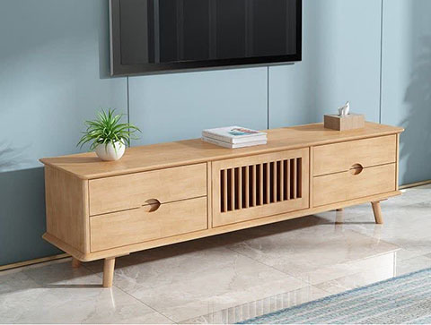 میز تلویزیون عسلی رنگ چوبی + قیمت عمده