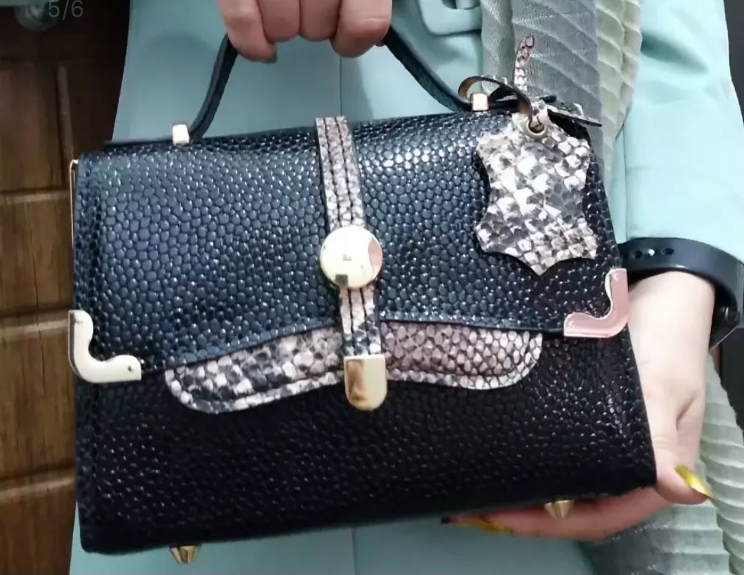 کیف دستی چرم مجلسی دستدوز