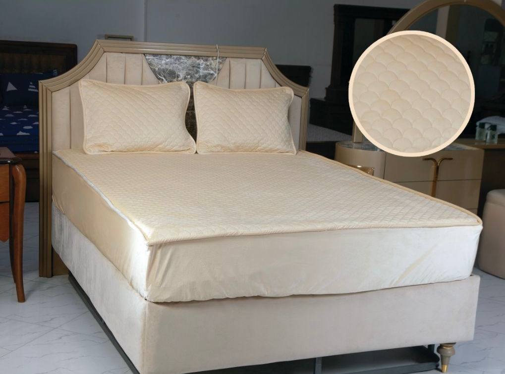 تصویر 2 از پخش عمده قیمت ارزان و باکیفیت کاور تشک مخمل کالیفرنیا سایز 180