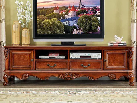 جدیدترین میز تلویزیون فندقی چوبی