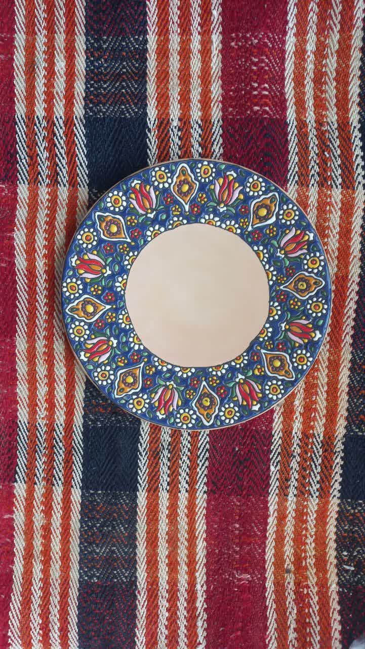 تصویر 2 از فروش آینه با قاب مینا کاری روی سفال