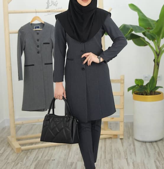 تصویر 2 از خرید مانتو شلوار اداری شیک + قیمت فروش استثنایی