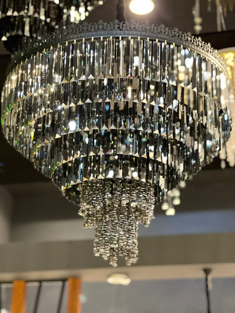 لوستر کریستال دودی و کارای قیمت استثنایی و با کیفیت