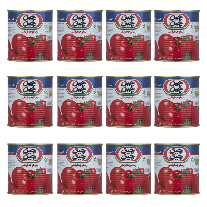 قیمت خرید رب گوجه چین چین 800 گرمی بسته 12 عددی + فروش ویژه