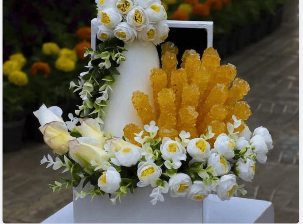 فروش مستقیم نبات نی دار زعفرانی + بهترین قیمت