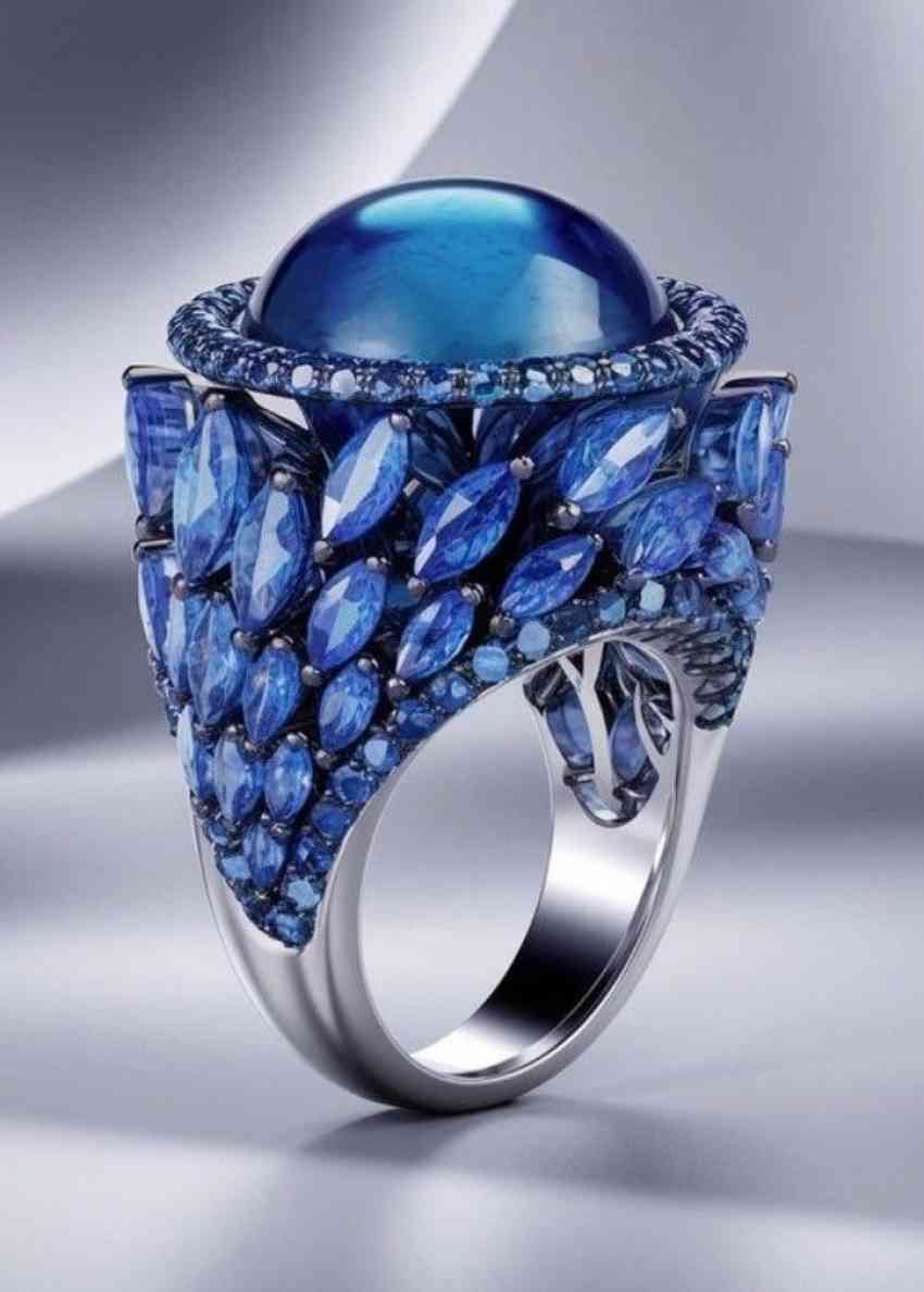 خرید و قیمت انواع انگشتر یاقوت کبود زنانه