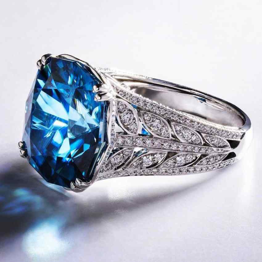 فروش مستقیم انگشتر یاقوت کبود زنانه از تولیدی