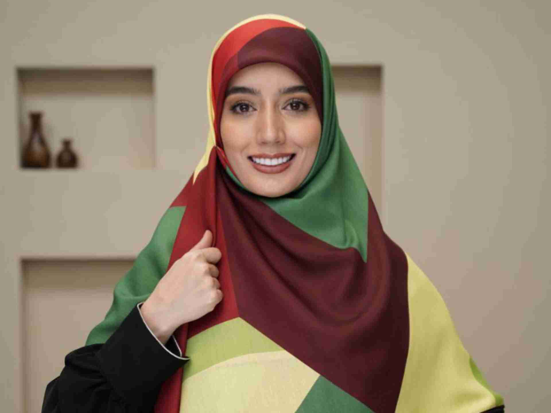 تصویر 2 از خرید عمده روسری نخی طرحدار ساده قواره بزرگ + قیمت تولیدی