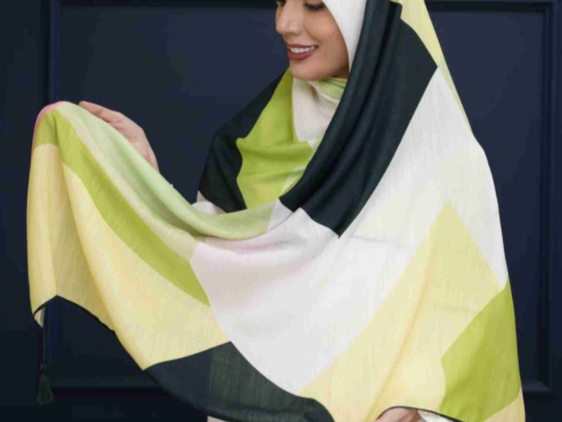 تصویر 4 از خرید عمده روسری نخی طرحدار ساده قواره بزرگ + قیمت تولیدی