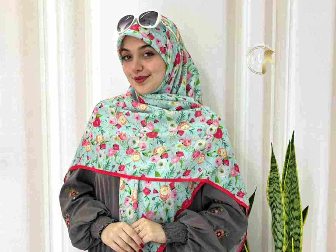 تصویر 1 از خرید عمده روسری نخی گلگلی + قیمت فروش استثنایی