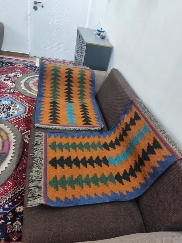 تصویر 1 از فروش سایز های مختلف گلیم قشقایی با طرح های متنوع و پشمی