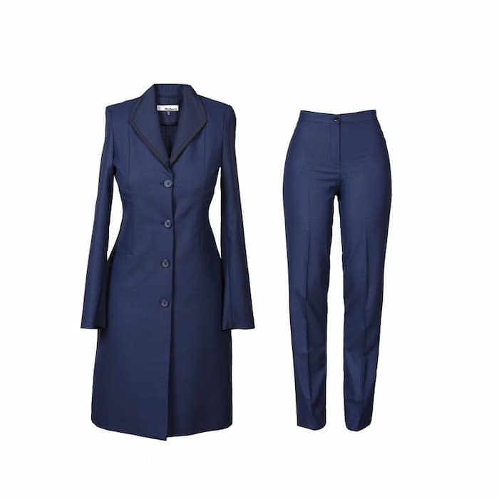 قیمت خرید مانتو اداری شیک سرمه ای + فروش ویژه