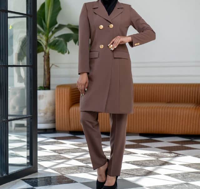 تصویر 2 از قیمت خرید مانتو اداری قهوه ایی + فروش ویژه