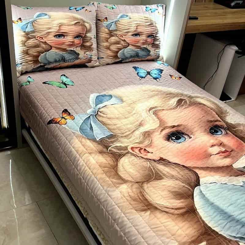 خرید و قیمت رو تختی سه بعدی دخترانه  + فروش عمده