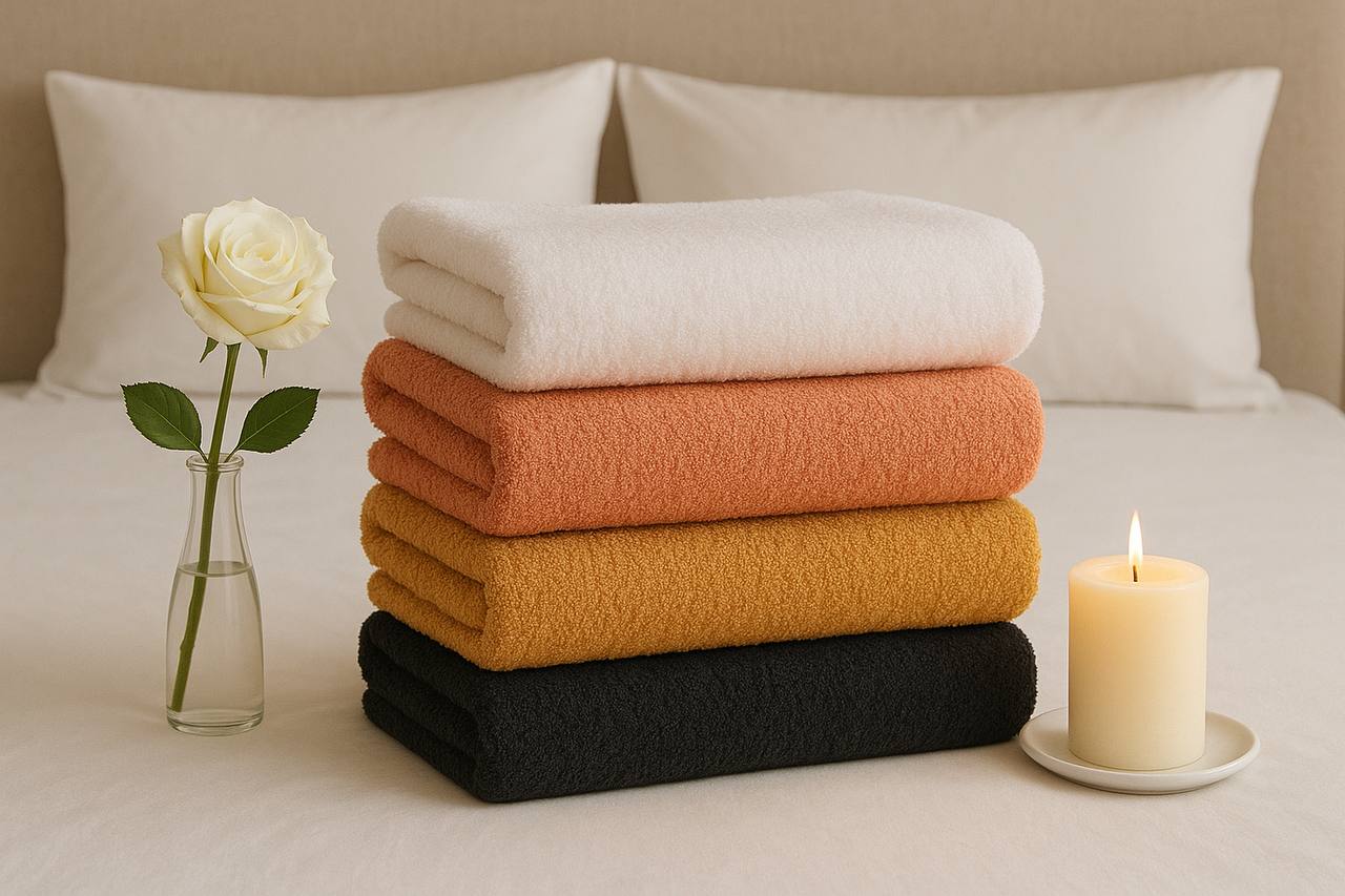 حوله صبا سوپر لوکس با بسته بندی سلفون در سایز 1۸۰ × 100