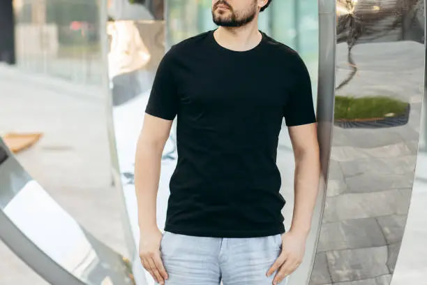 فروش تیشرت مردانه ساده مشکی + قیمت خرید به صرفه