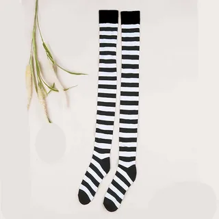 قیمت جوراب راه راه سفید مشکی + خرید باور نکردنی