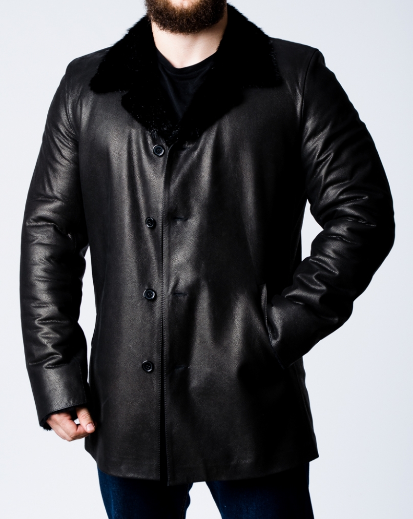 تصویر 3 از قیمت پالتو چرم مردانه با کیفیت ارزان + خرید عمده