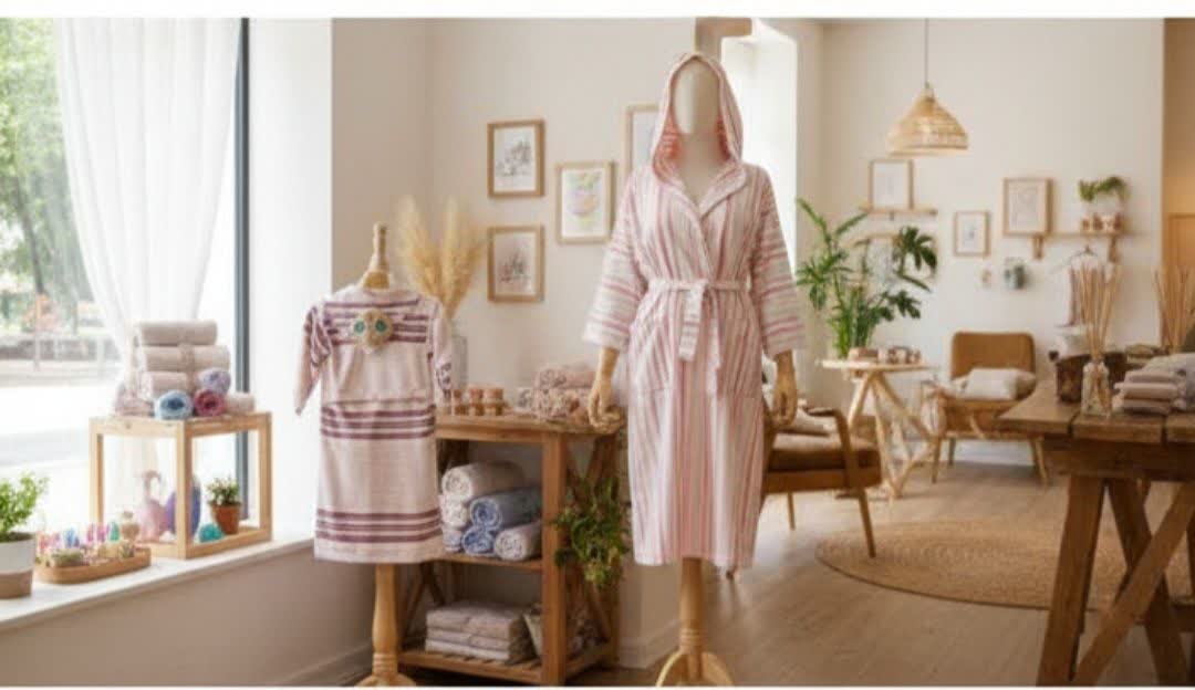 قیمت فروش حوله تن پوش طرح فلورا چهارخونه سوپر لوکس سایز L