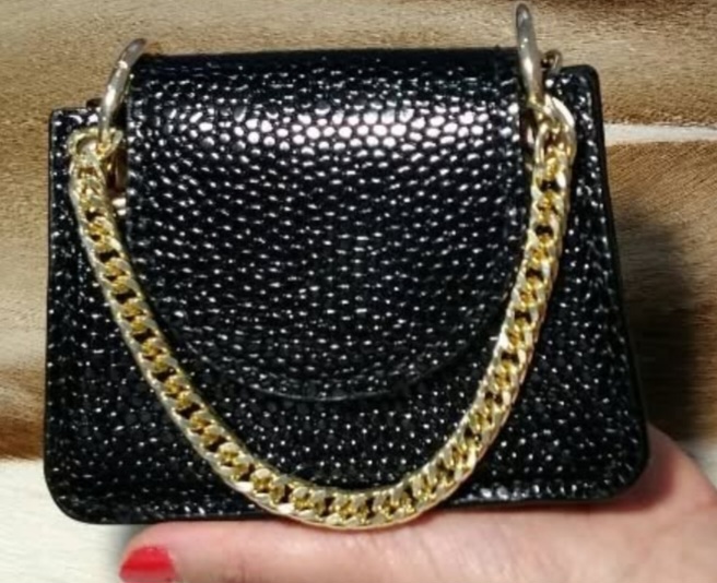 مینی کیف چرم دستدوز با زنجیر طلایی فروش عمده