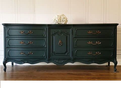 خرید کنسول چوبی کلاسیک سبز