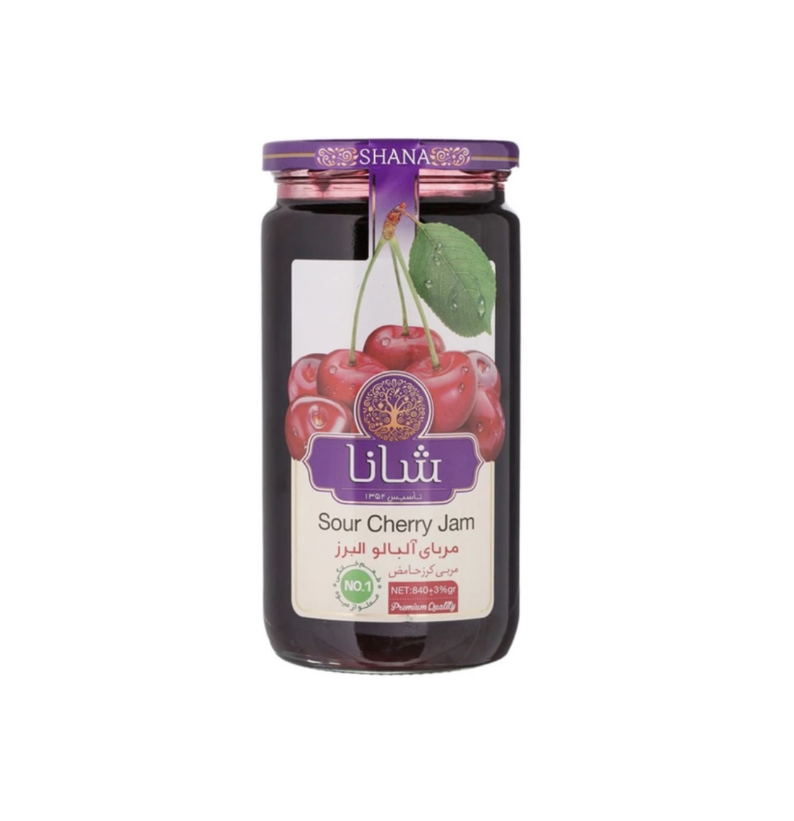 قیمت خرید مربای آلبالو شانا ۸۴۰ گرمی + فروش ویژه