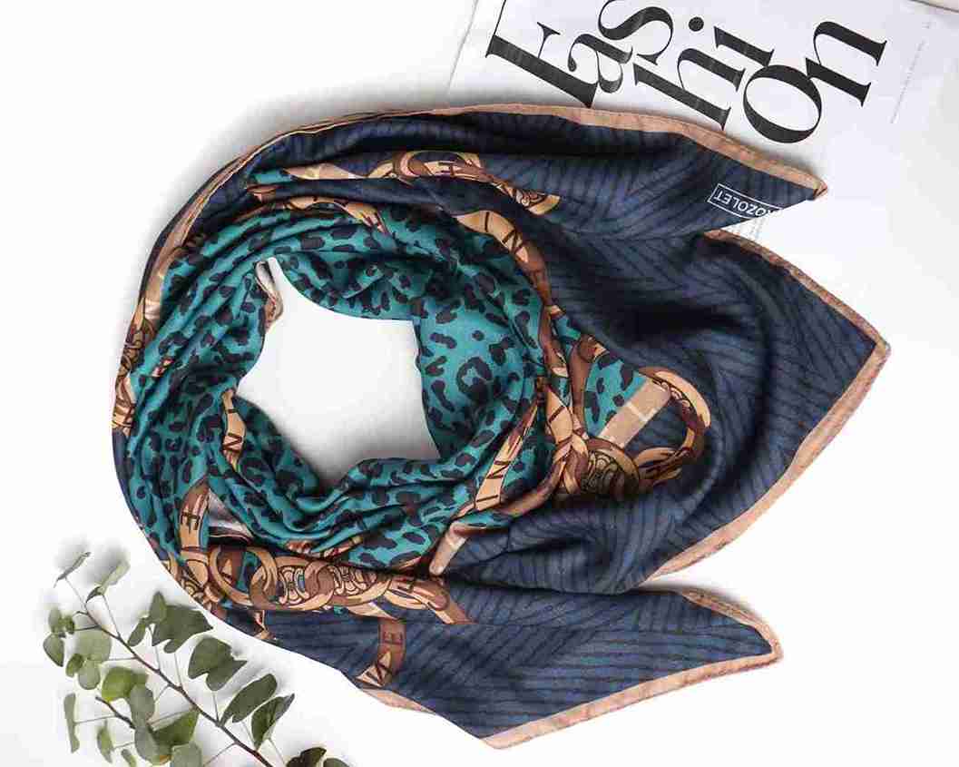 تصویر 1 از قیمت خرید روسری نخی سیا اسکارف + فروش ویژه