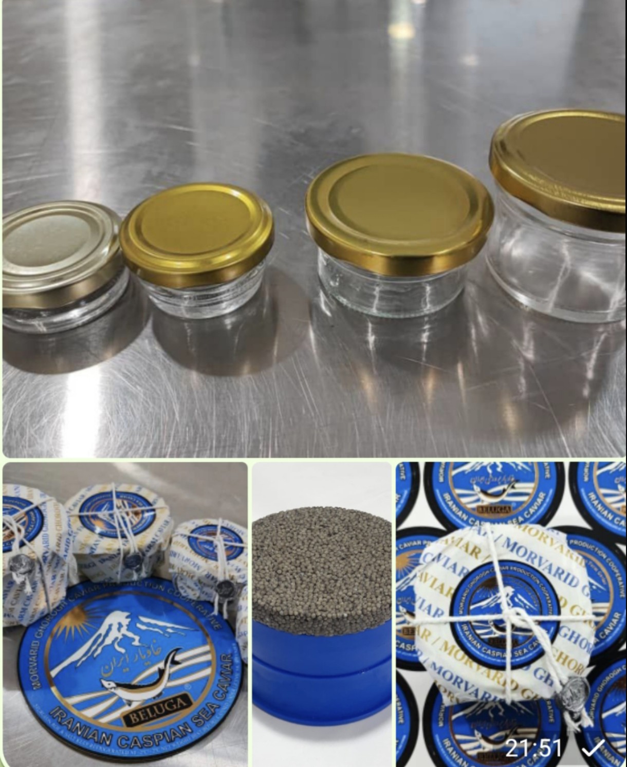 سایز بندی خاویار