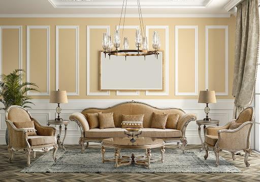 مبل کلاسیک ظریف با طراحی چشم نواز