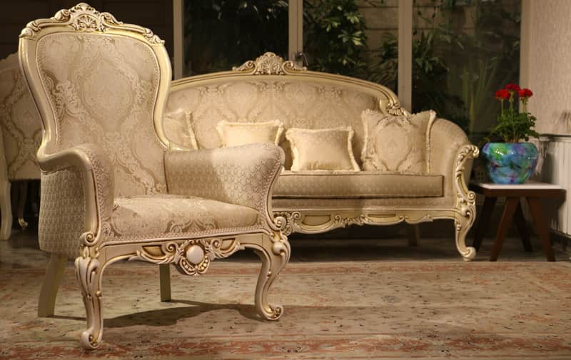 مبل کلاسیک ارزان با جزئیات دقیق