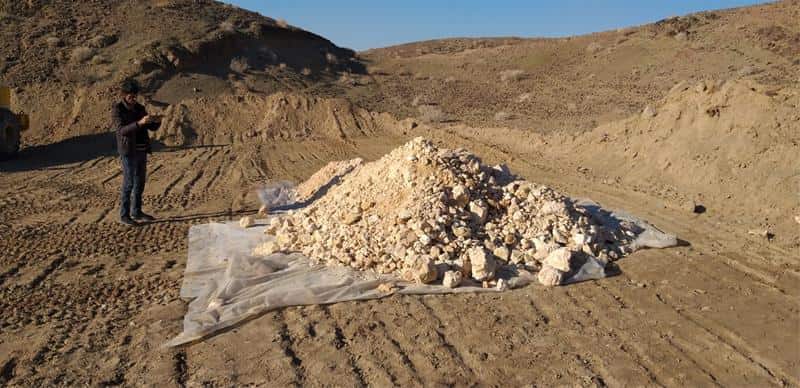 تصویر 2 از سنگ باریت کریستال سفید رنگ عمده خلوص بالا