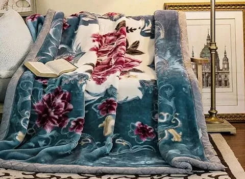 پتو گلبافت دو نفره ضخیم بافت مقاوم لطیف