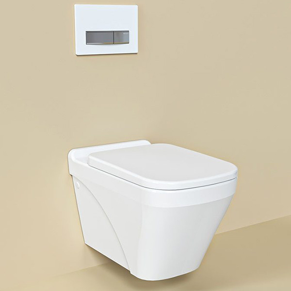 تصویر 3 از توالت فرنگی وال هنگ با درب آسانسور دار و سطح لعاب براق