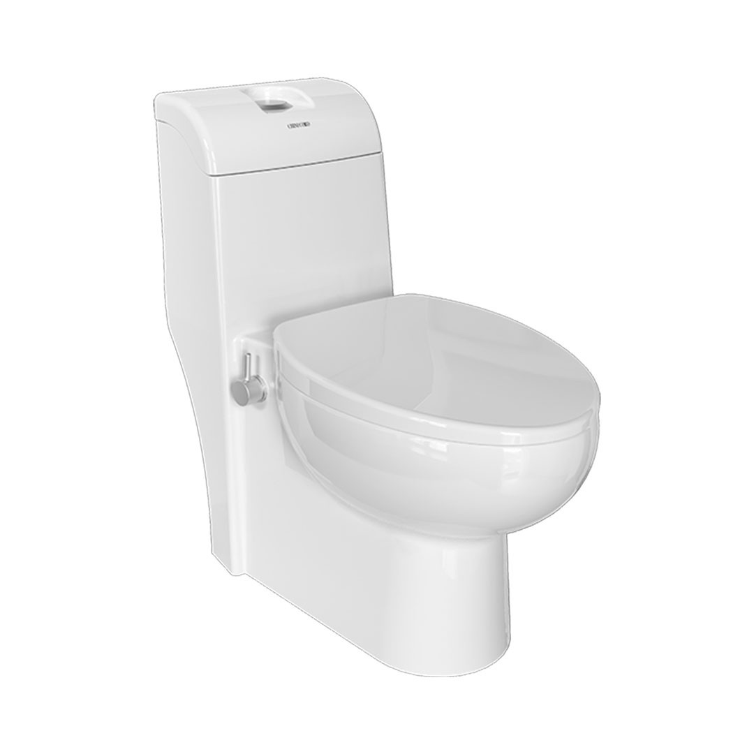 تصویر 5 از توالت فرنگی پایه دار سفید براق با فرم کلاسیک و مدرن