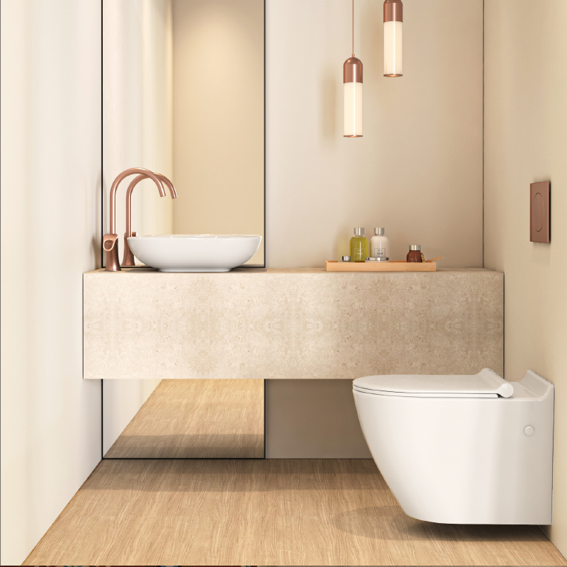 توالت فرنگی وال هنگ ضد باکتریال با پوشش لعاب ضد رسوب