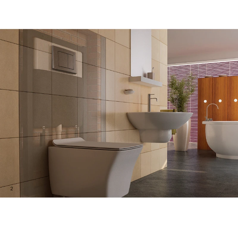 تصویر 3 از توالت فرنگی دیواری وال هنگ با کارکرد فلاش دو زمانه اقتصادی