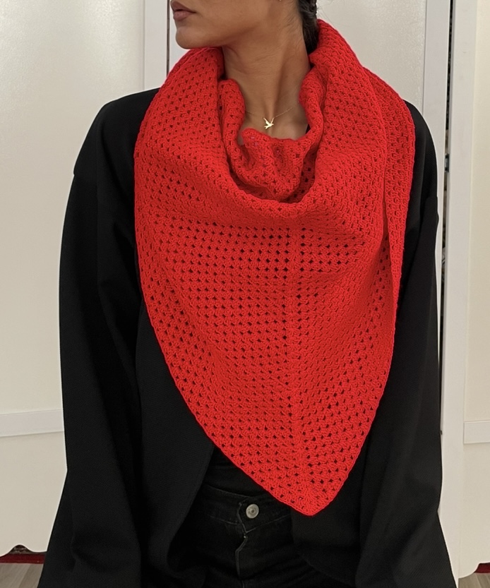 قیمت شال سه گوش قلاب بافی